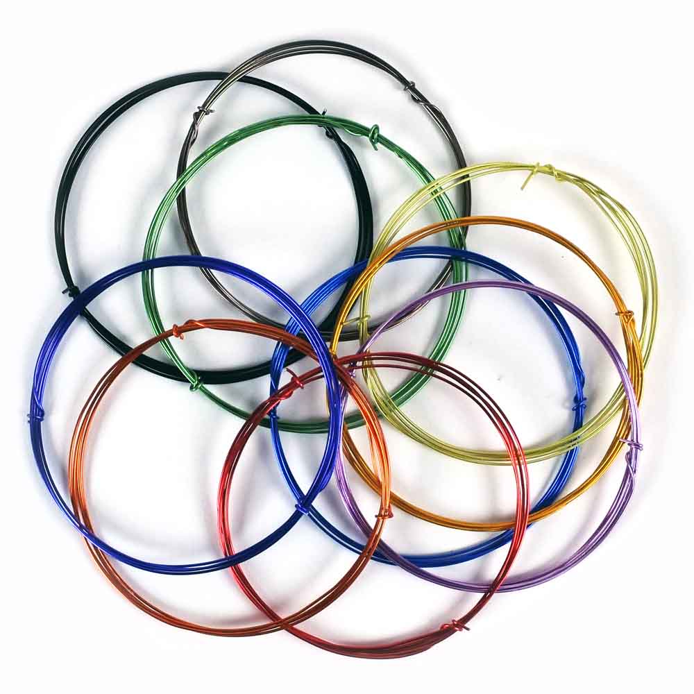 Enamelled Coloured Wire Bag, 10 x 1m random colours