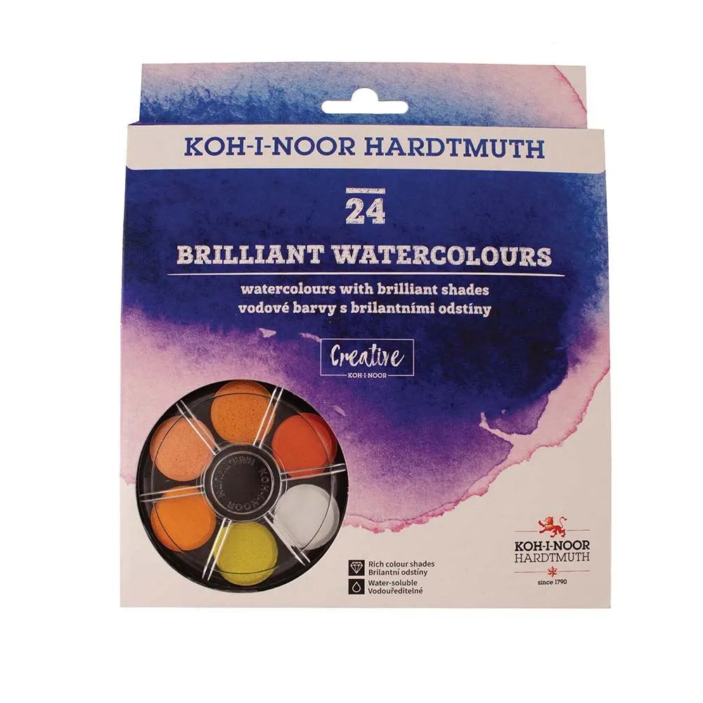 Koh-i-Noor Anilinky Brilliant Watercolours - set of 24