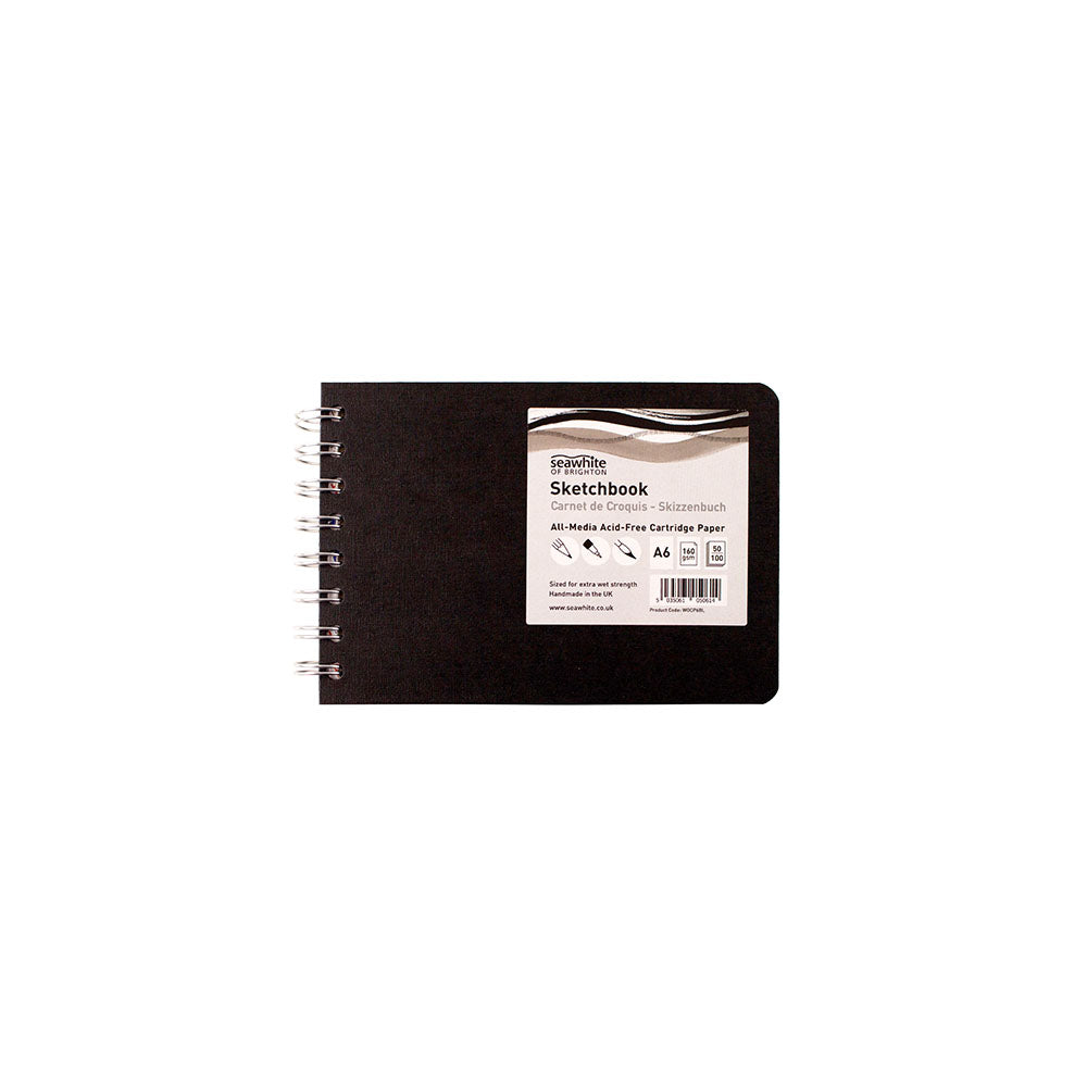 "A"-Size Black Poplin Cover, White Paper