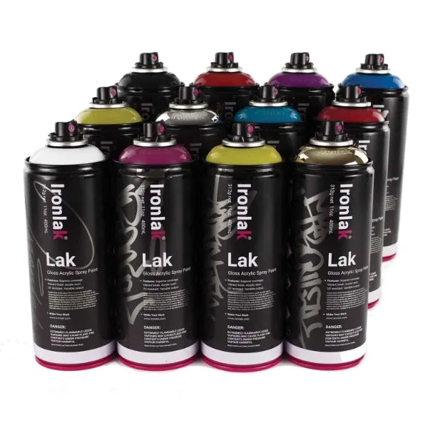 Ironlak 400ml Spraypaint Value Pack of 12