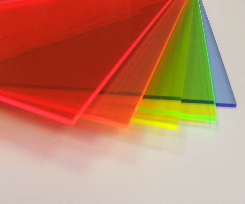 3mm Fluorescent Acrylic Sheet, Individual Colours