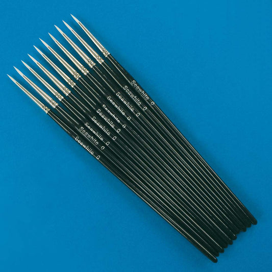 White Synthetic Fine Brush, Round