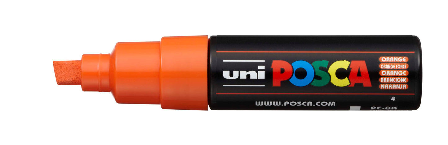 Uni Posca Paint Marker Broad Chisel, 8mm Tip - PC-8K