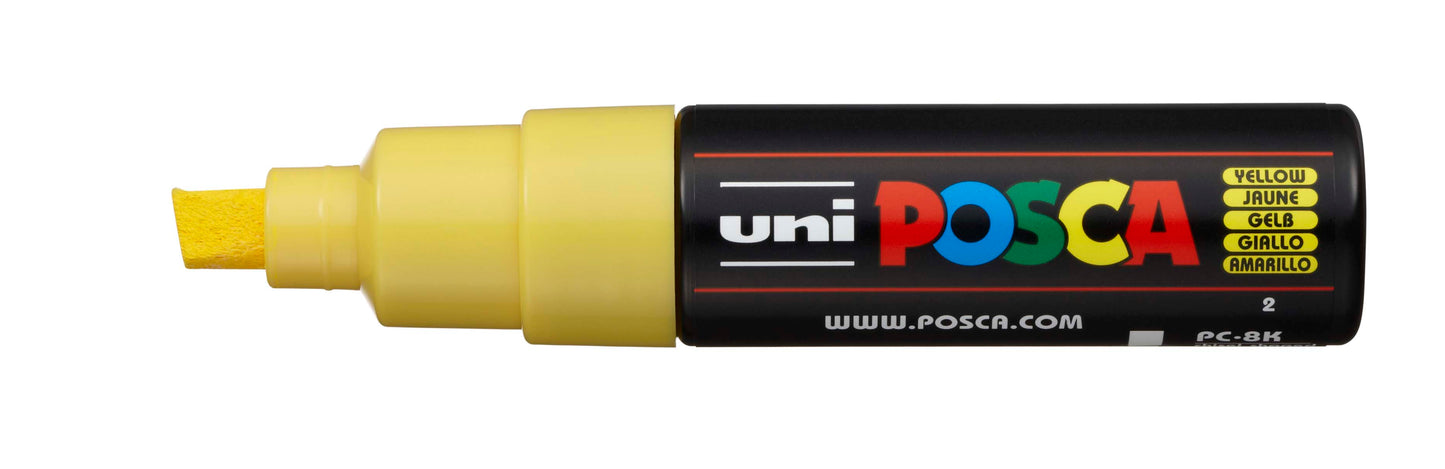 Uni Posca Paint Marker Broad Chisel, 8mm Tip - PC-8K