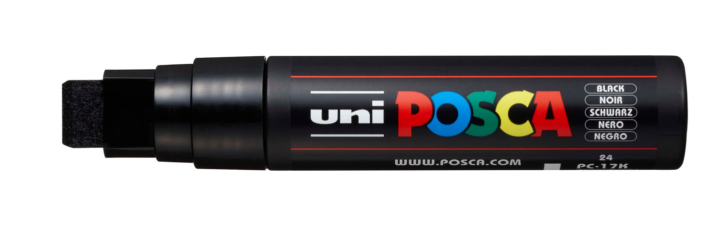 Uni Posca Paint Marker Extra Broad, 15 - 17mm Chisel Tip - PC-17K