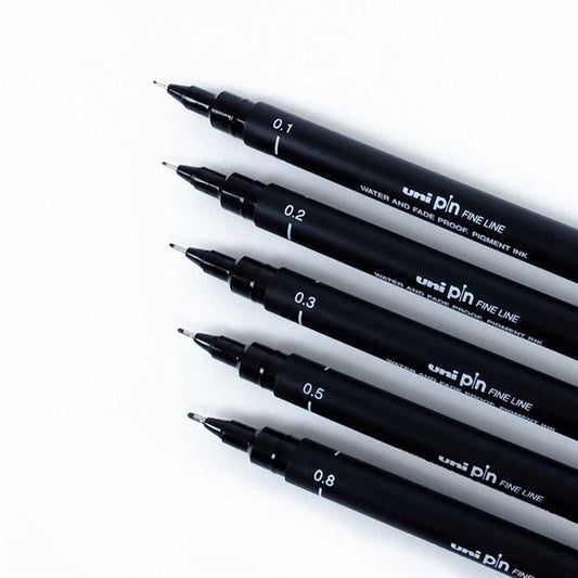 Uni Black Fineliner, Individual Size, Box of 12