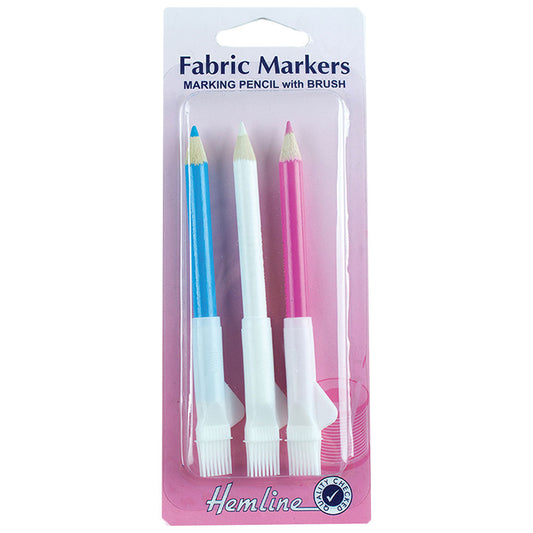 3pk Dressmaker's Pencils - Pink/Blue/White