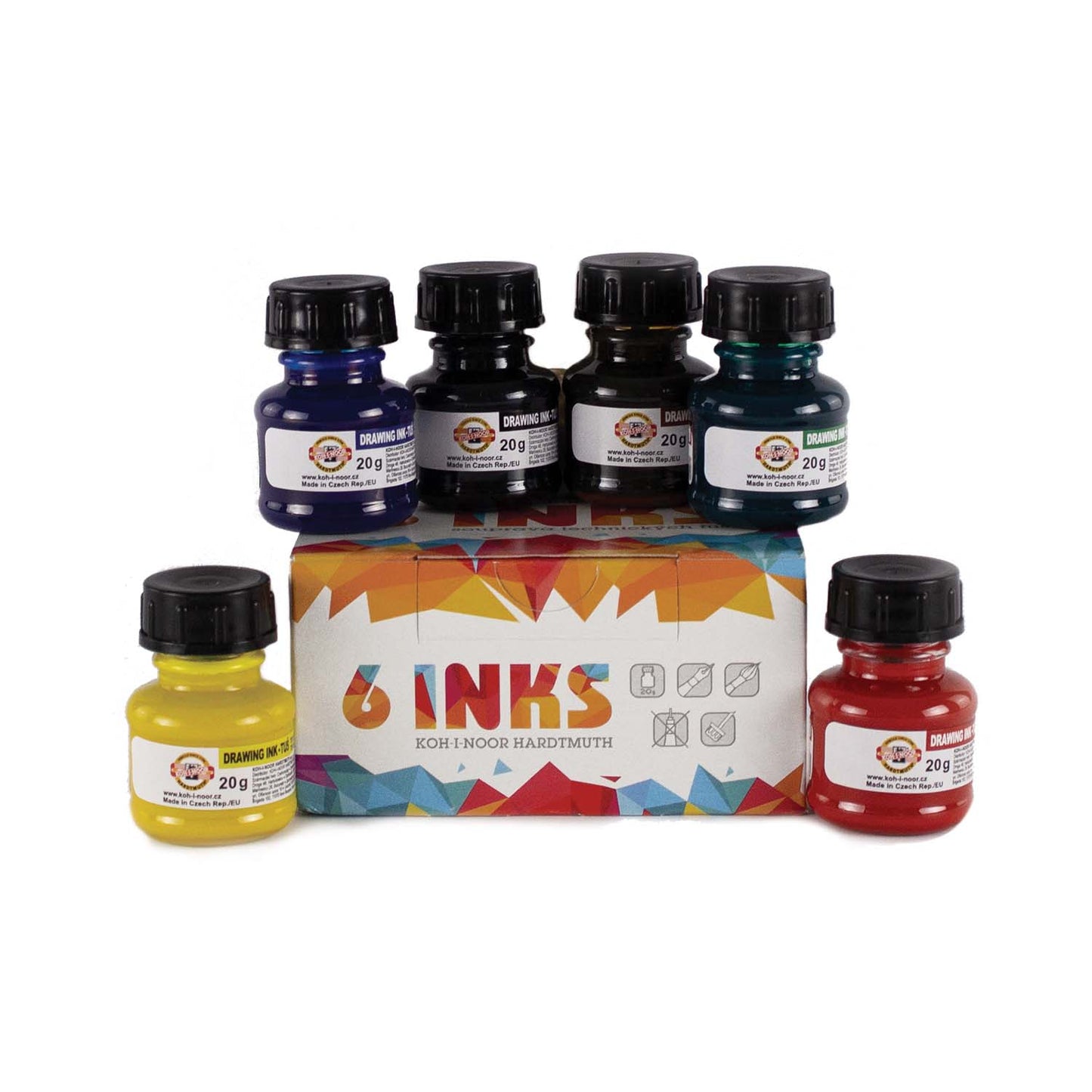 Koh-i-Noor Drawing Ink set, 6 colours