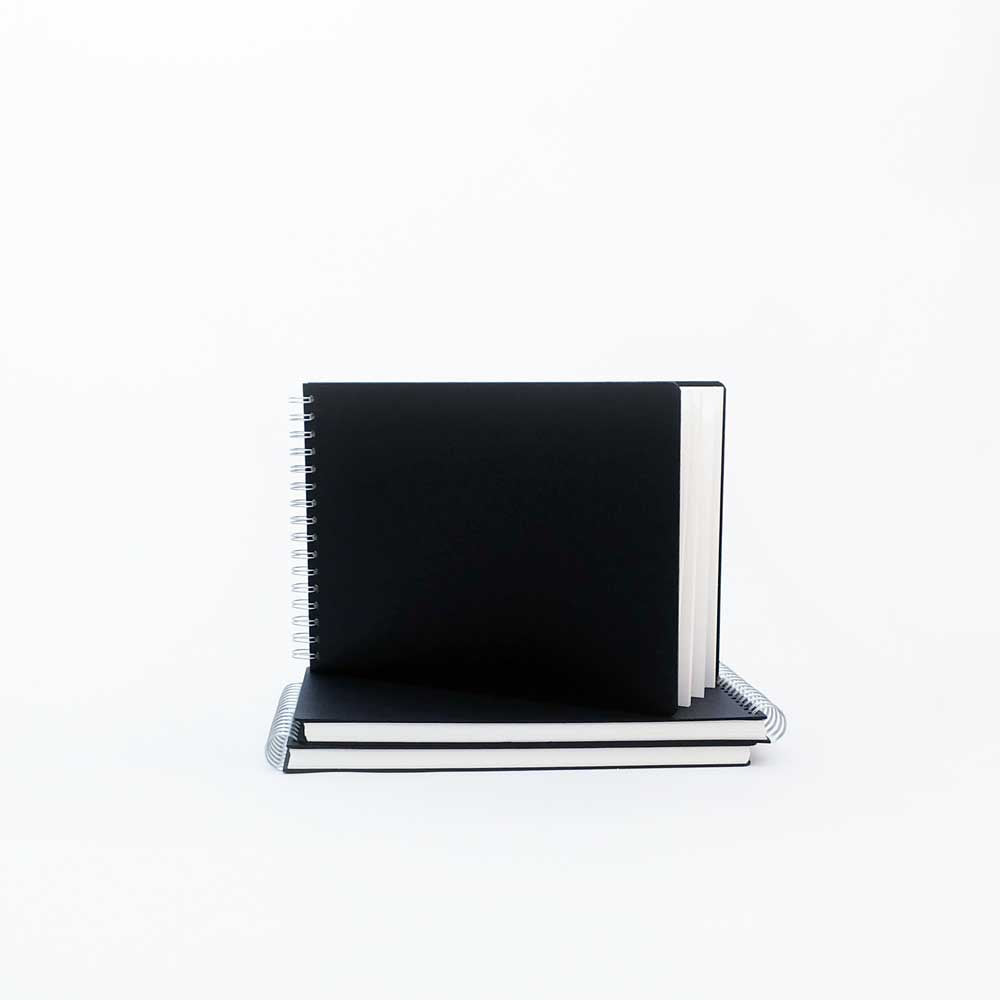 "A"-Size Black Microline Cover, White Paper