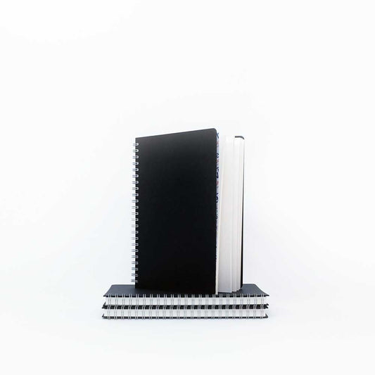 "A"-Size Black Microline Cover, White Paper